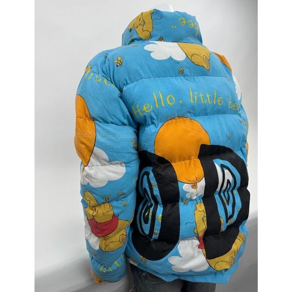 Unisex Adults Die.Go Studios Blue "Winnie The Pooh" Puffer Jacket One Size - Picture 14 of 15